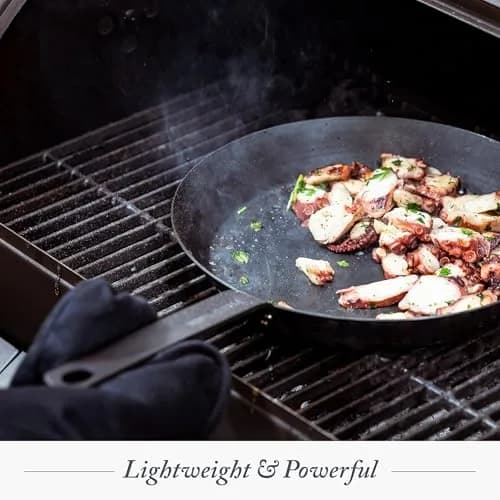 Merten & Storck Pre-Seasoned Carbon Steel 12" Frying Pan Skillet | Lightweight, Durable, Oven Safe, Induction Ready thumbnail 6
