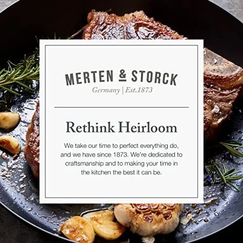 Merten & Storck Pre-Seasoned Carbon Steel 12" Frying Pan Skillet | Lightweight, Durable, Oven Safe, Induction Ready thumbnail 7
