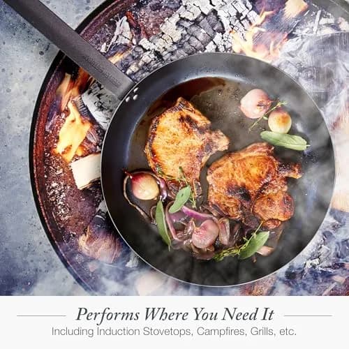 Merten & Storck Pre-Seasoned Carbon Steel 12" Frying Pan Skillet | Lightweight, Durable, Oven Safe, Induction Ready thumbnail 2