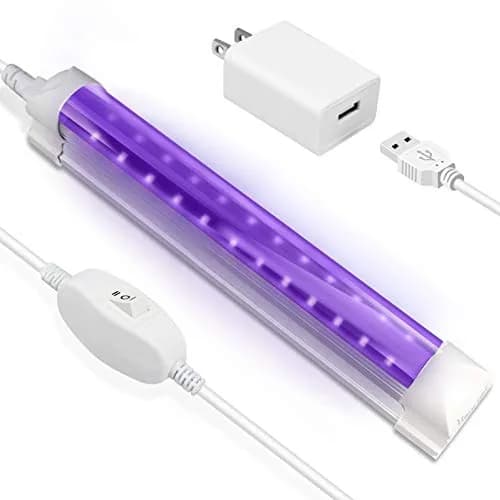 HouLight LED Blacklight Tube 6W (18cm / 0.4lb) | 395-400nm UV Glow for Parties & Art thumbnail 1