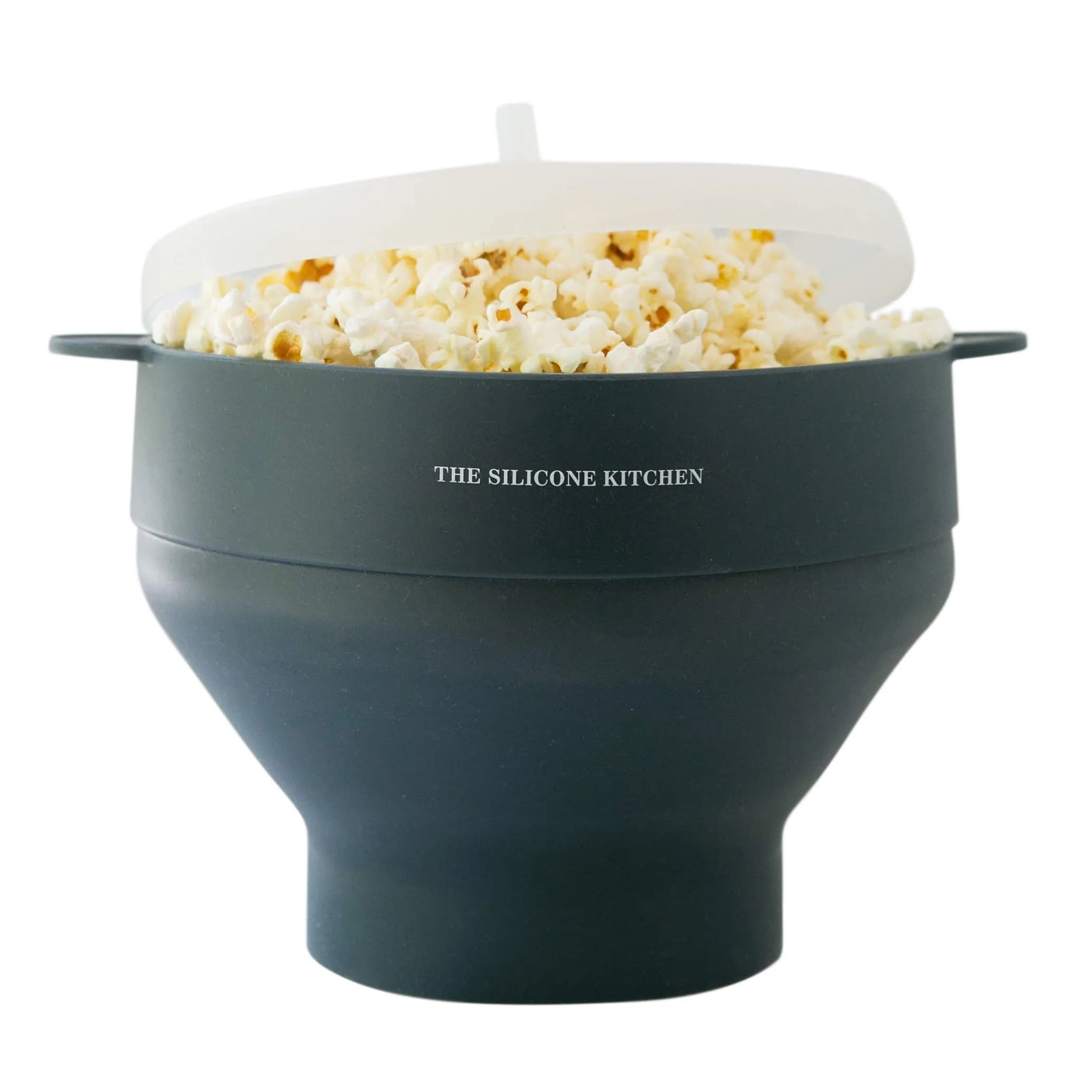 The Silicone Kitchen Silicone Microwave Popcorn Maker Collapsible Bowl | Non-Toxic, Dishwasher Safe, Dark Blue — Vintage Navy