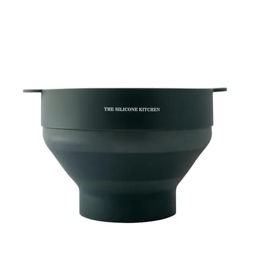 The Silicone Kitchen Silicone Microwave Popcorn Maker Collapsible Bowl | Non-Toxic, Dishwasher Safe, Dark Blue thumbnail 2