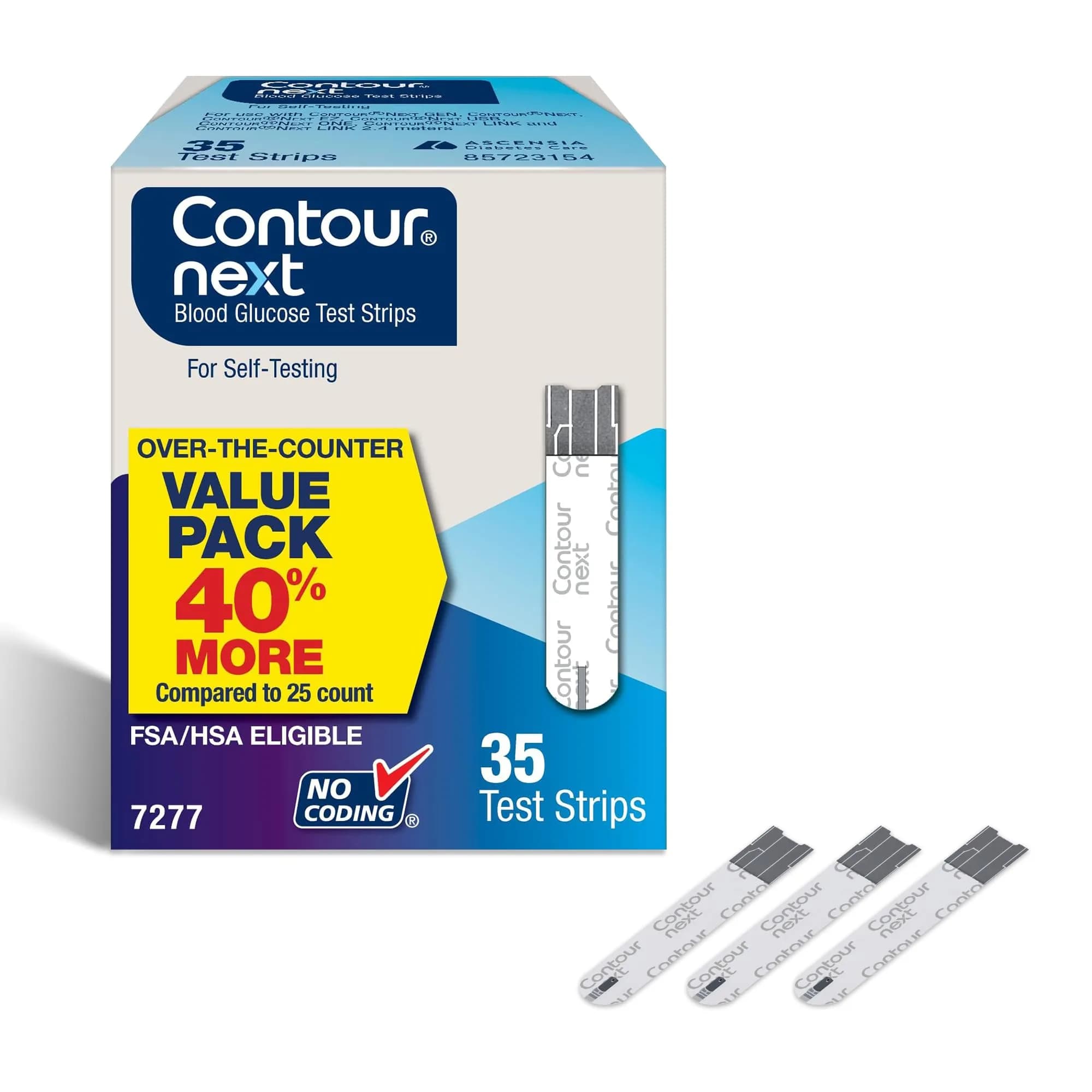 Ascensia CONTOUR NEXT Blood Glucose Diabetes Test Strips 35 Count | Proven Accuracy for Diabetes Management