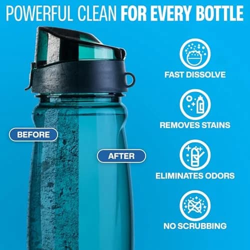 Sudstainables Water Bottle Cleaning Tablets 36 Count | Cleans Reusable Bottles, Tumblers, Flasks and Hydration Packs thumbnail 2