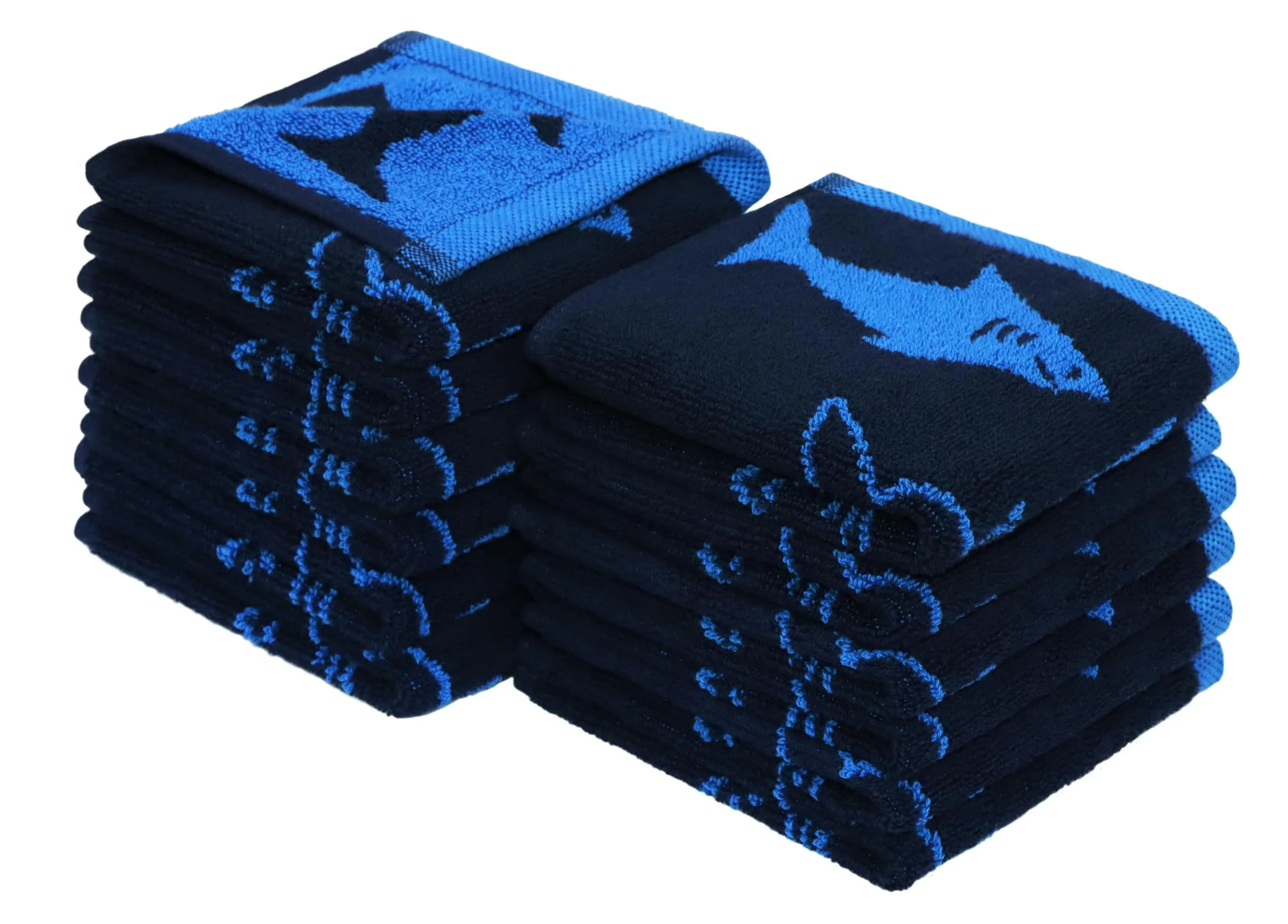 ORIGINAL KIDS Navy Blue Wash Cloth Set of 12 | 30cm x 30cm (12x12 Inch) 100% Cotton - main product image