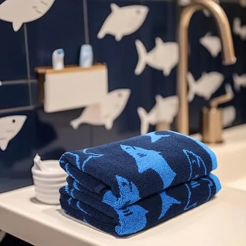 ORIGINAL KIDS Navy Blue Wash Cloth Set of 12 | 30cm x 30cm (12x12 Inch) 100% Cotton thumbnail 4