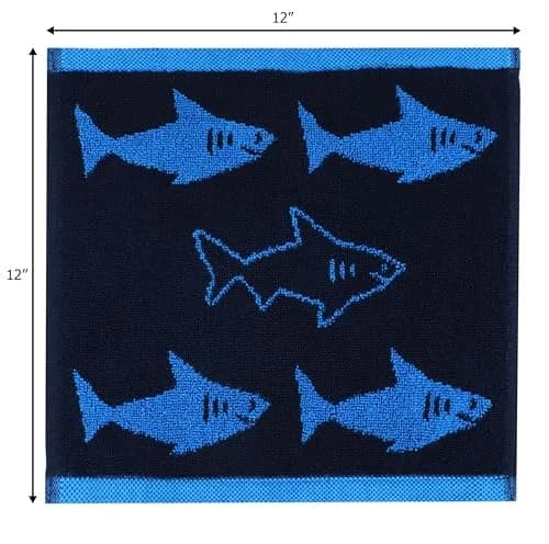 ORIGINAL KIDS Navy Blue Wash Cloth Set of 12 | 30cm x 30cm (12x12 Inch) 100% Cotton thumbnail 6