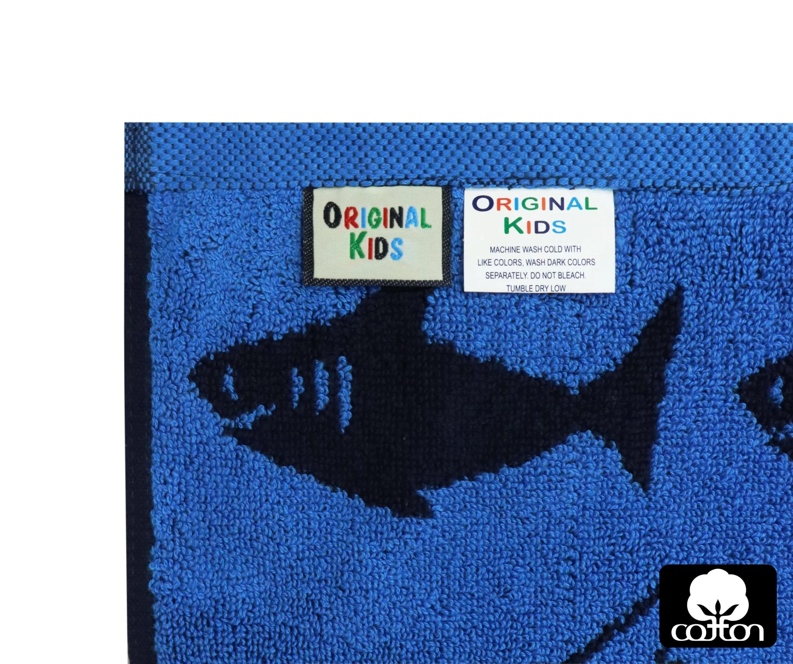 ORIGINAL KIDS Navy Blue Wash Cloth Set of 12 | 30cm x 30cm (12x12 Inch) 100% Cotton - view 7