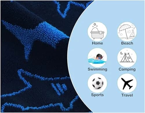 ORIGINAL KIDS Navy Blue Wash Cloth Set of 12 | 30cm x 30cm (12x12 Inch) 100% Cotton thumbnail 3