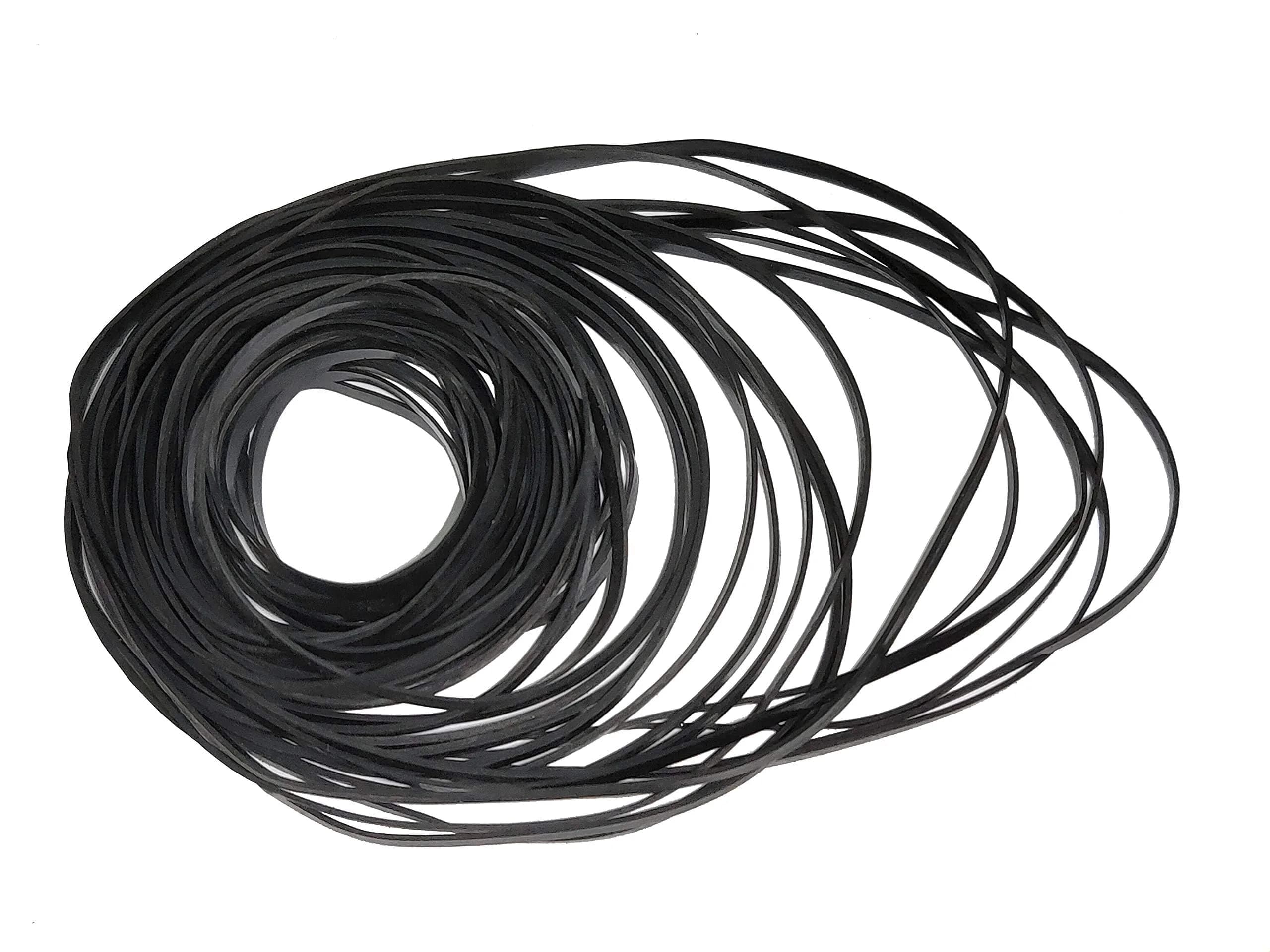 MEFONKOU 50 Pcs Rubber Drive Belts 3mm Width (40-135mm Mix) | Restore Cassette Deck Sound Quality - main product image