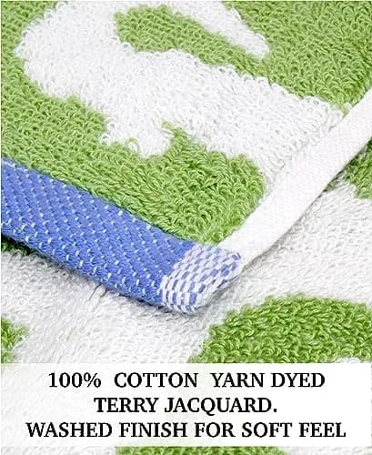 ORIGINAL KIDS Crocodile Wash Cloth Set of 12 | 30x30 cm (12x12 Inch) | 100% Cotton Terry Jacquard thumbnail 5