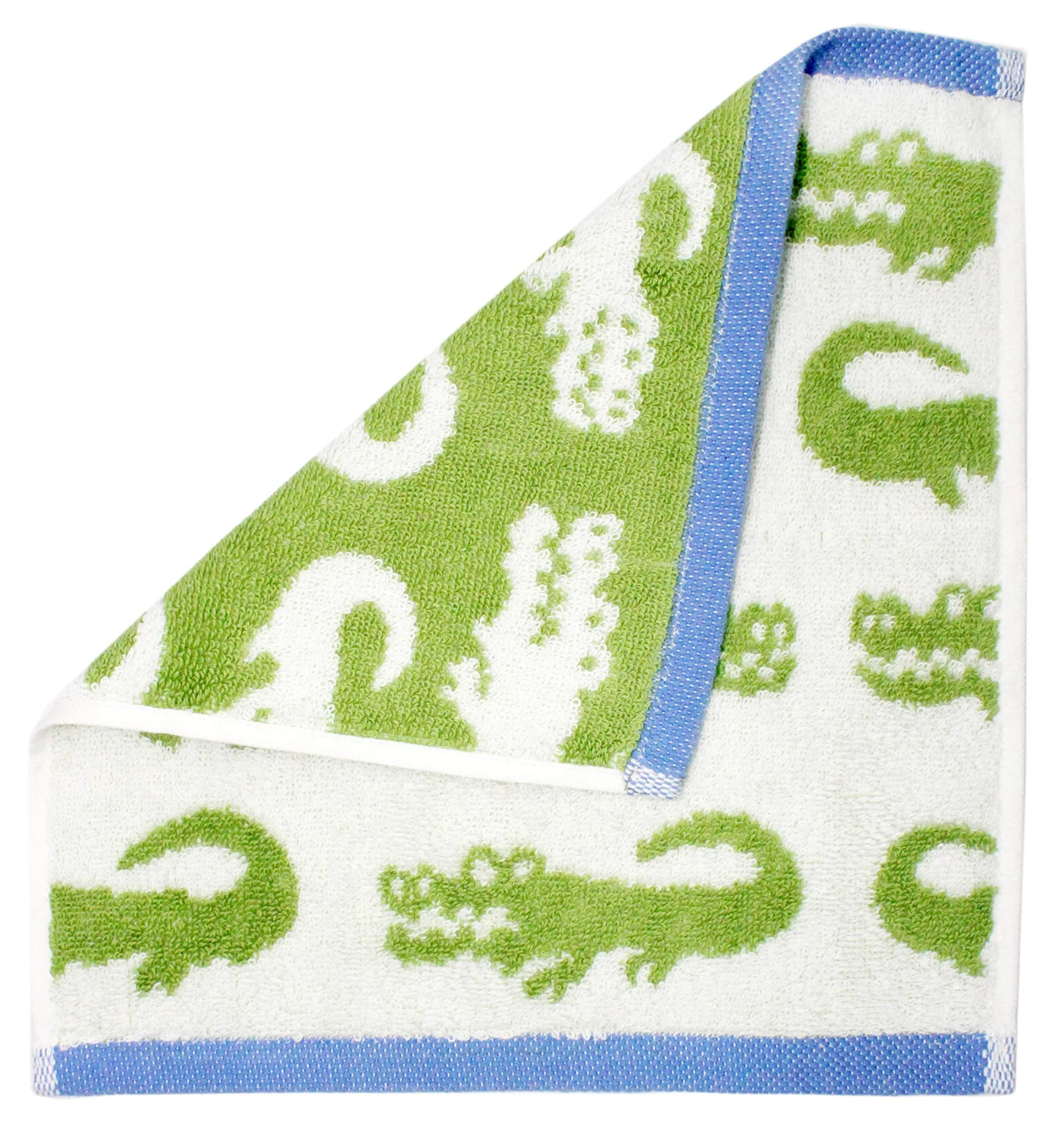 ORIGINAL KIDS Crocodile Wash Cloth Set of 12 | 30x30 cm (12x12 Inch) | 100% Cotton Terry Jacquard - view 6