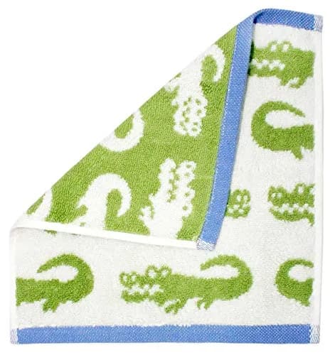 ORIGINAL KIDS Crocodile Wash Cloth Set of 12 | 30x30 cm (12x12 Inch) | 100% Cotton Terry Jacquard thumbnail 6