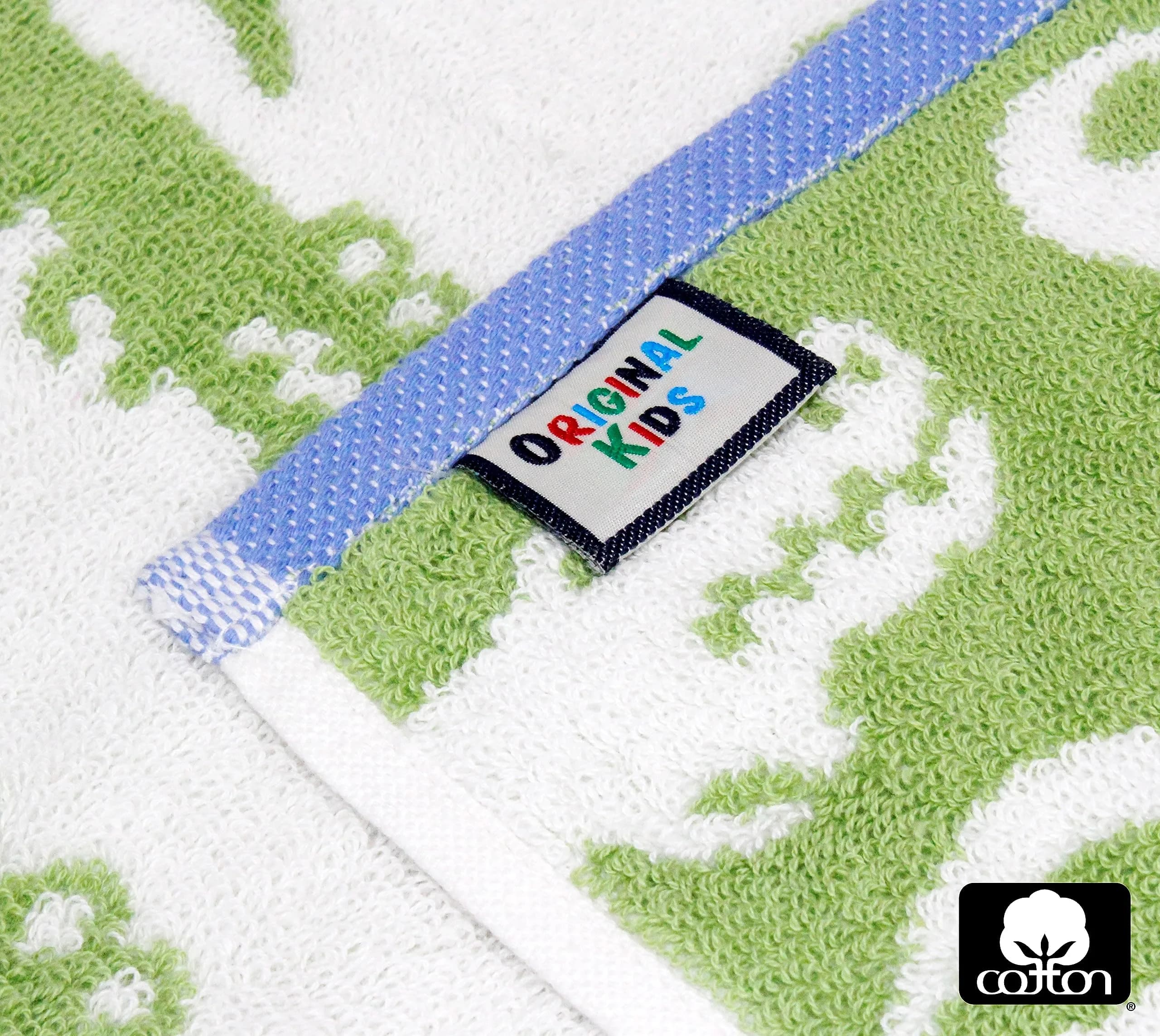 ORIGINAL KIDS Crocodile Wash Cloth Set of 12 | 30x30 cm (12x12 Inch) | 100% Cotton Terry Jacquard - view 2
