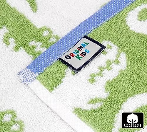 ORIGINAL KIDS Crocodile Wash Cloth Set of 12 | 30x30 cm (12x12 Inch) | 100% Cotton Terry Jacquard thumbnail 2