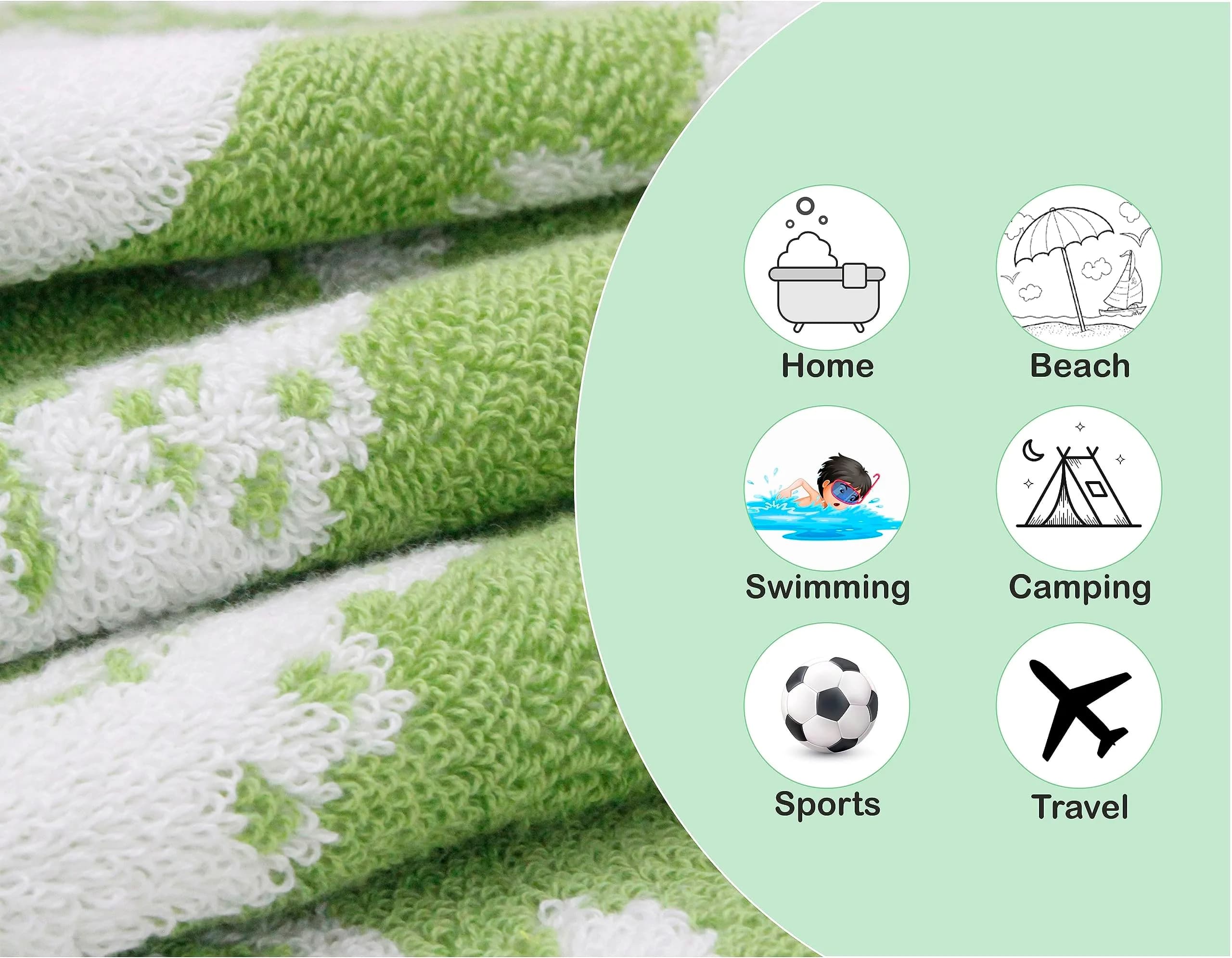 ORIGINAL KIDS Crocodile Wash Cloth Set of 12 | 30x30 cm (12x12 Inch) | 100% Cotton Terry Jacquard - view 4