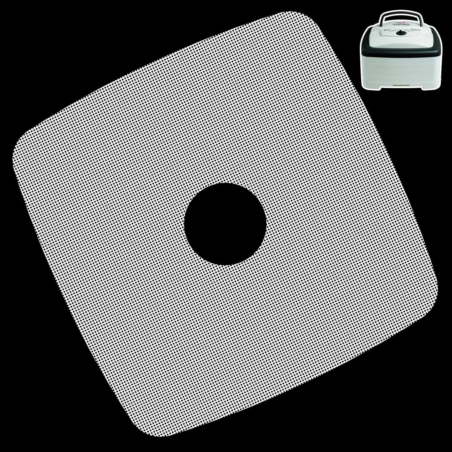 GUCUJI Pack of 5 Premium Non Stick Silicone Dehydrator Sheets for Nesco FD-80 & FD-80A | Food Grade Mesh — White