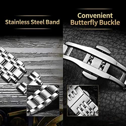 A ALPS Automatic Mechanical Watch for Men, 41mm Stainless Steel Skeleton Dial | Luxury Self-Winding Wristwatch thumbnail 5