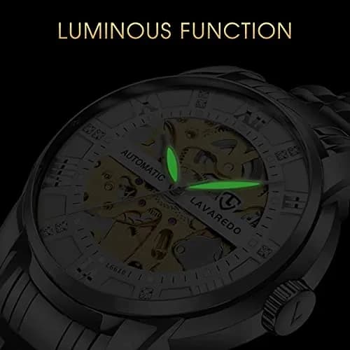 A ALPS Automatic Mechanical Watch for Men, 41mm Stainless Steel Skeleton Dial | Luxury Self-Winding Wristwatch thumbnail 8