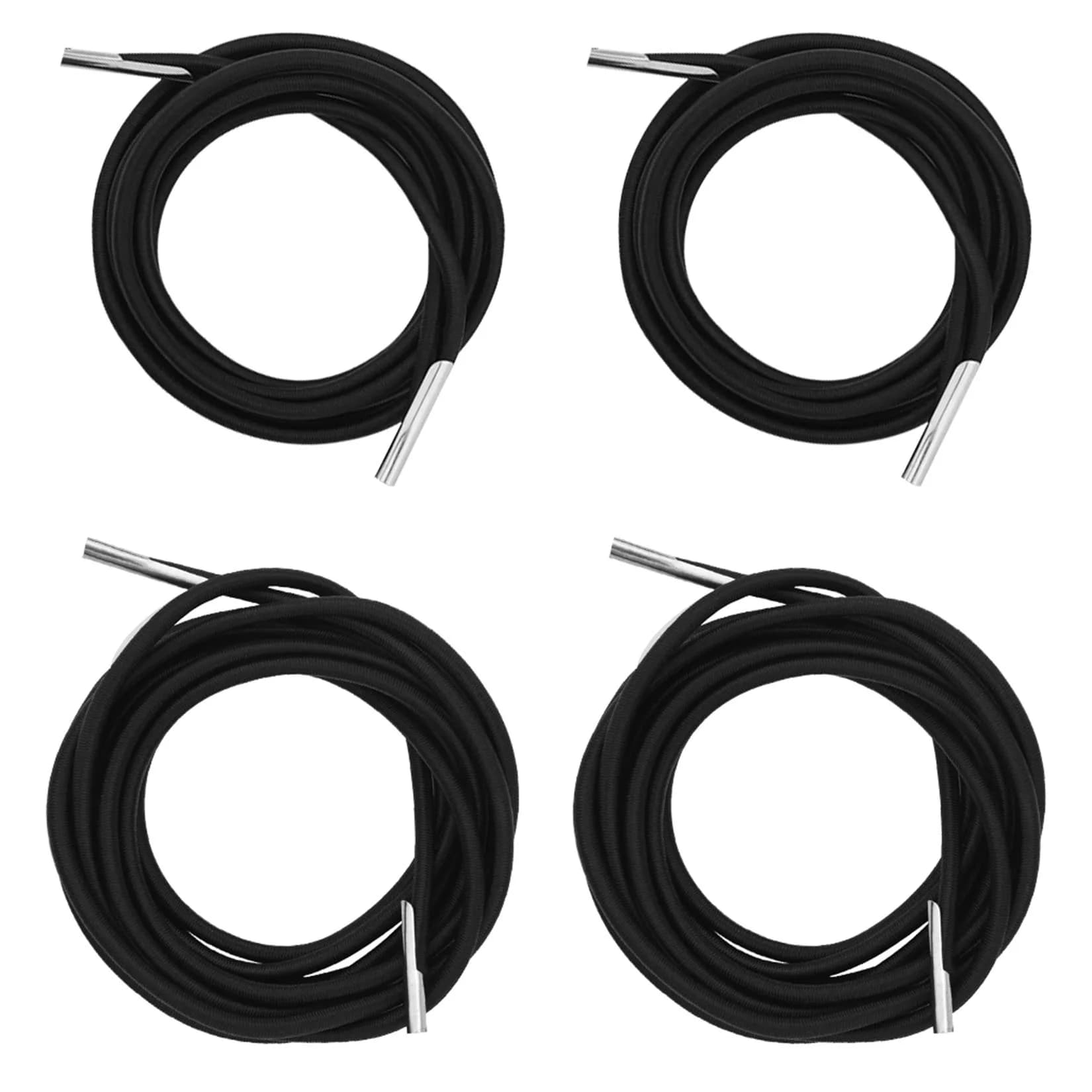 Jmkcoz 4 Pcs Universal Zero Gravity Chair Repair Cords Replacement Laces Elastic Lounge Chair Cord for Antigravity Chair, Recliners, Bungee Chair (Black) - main product image