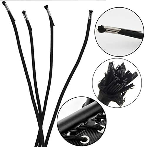 Jmkcoz 4 Pcs Universal Zero Gravity Chair Repair Cords Replacement Laces Elastic Lounge Chair Cord for Antigravity Chair, Recliners, Bungee Chair (Black) thumbnail 4