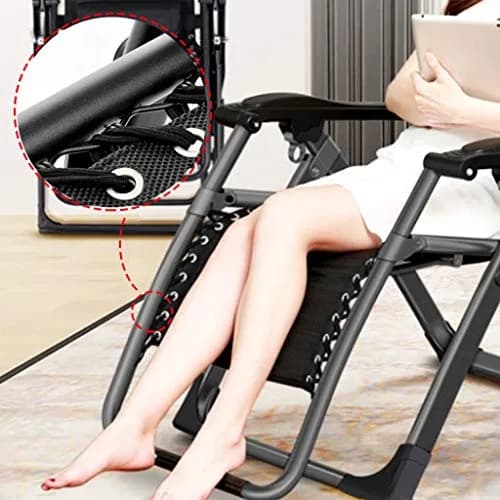 Jmkcoz 4 Pcs Universal Zero Gravity Chair Repair Cords Replacement Laces Elastic Lounge Chair Cord for Antigravity Chair, Recliners, Bungee Chair (Black) thumbnail 7