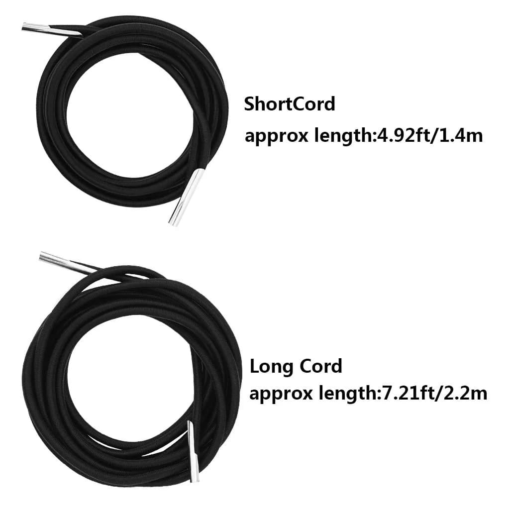 Jmkcoz 4 Pcs Universal Zero Gravity Chair Repair Cords Replacement Laces Elastic Lounge Chair Cord for Antigravity Chair, Recliners, Bungee Chair (Black) - view 2