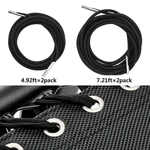 Jmkcoz 4 Pcs Universal Zero Gravity Chair Repair Cords Replacement Laces Elastic Lounge Chair Cord for Antigravity Chair, Recliners, Bungee Chair (Black) thumbnail 3