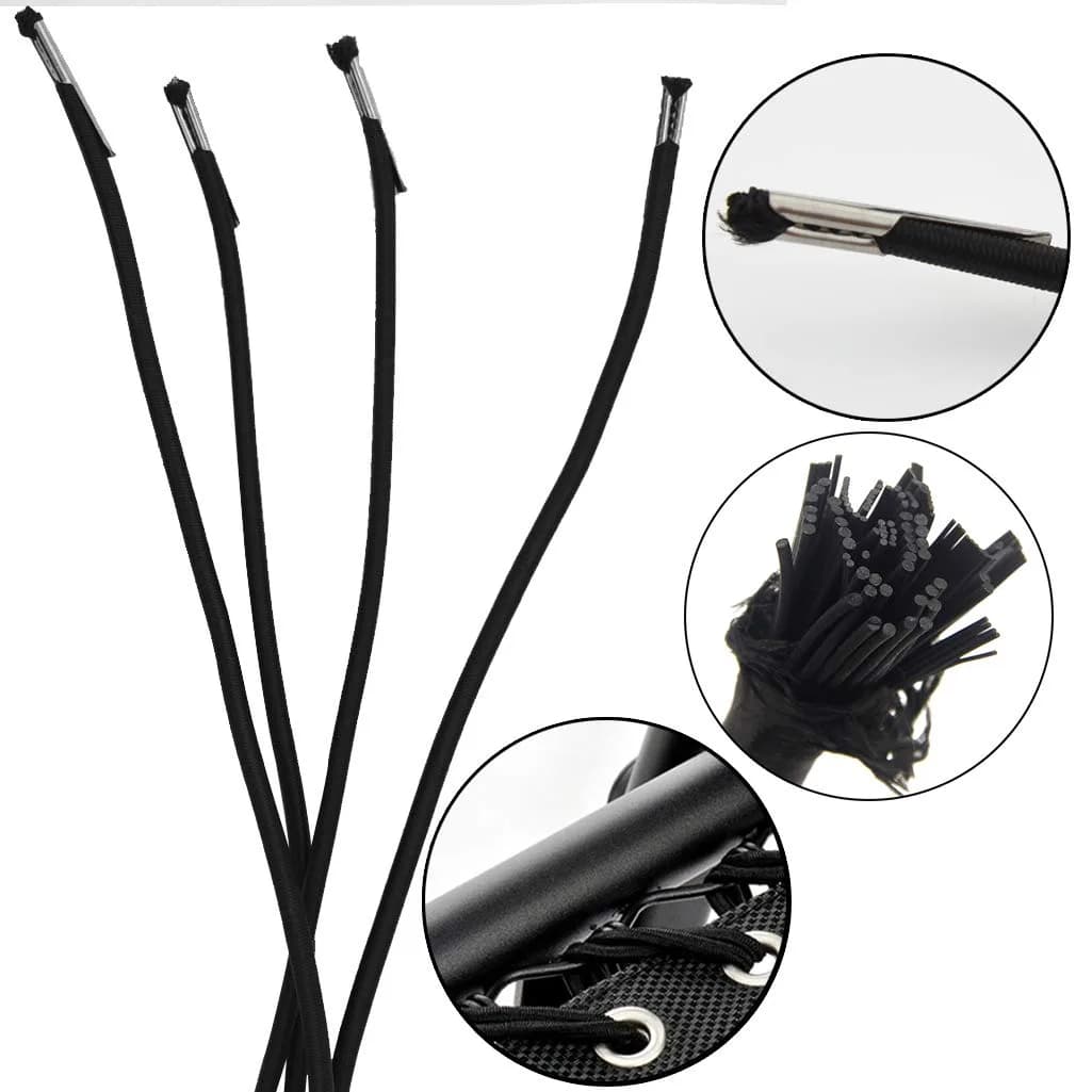 Jmkcoz 4 Pcs Universal Zero Gravity Chair Repair Cords Replacement Laces Elastic Lounge Chair Cord for Antigravity Chair, Recliners, Bungee Chair (Black) - view 4