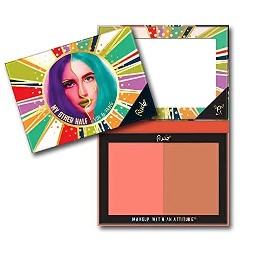 RUDE My Other Half Duo Shade Face Palette - Yin and Yang 0.4 oz | Versatile Duo Shades for All Skin Tones thumbnail 1