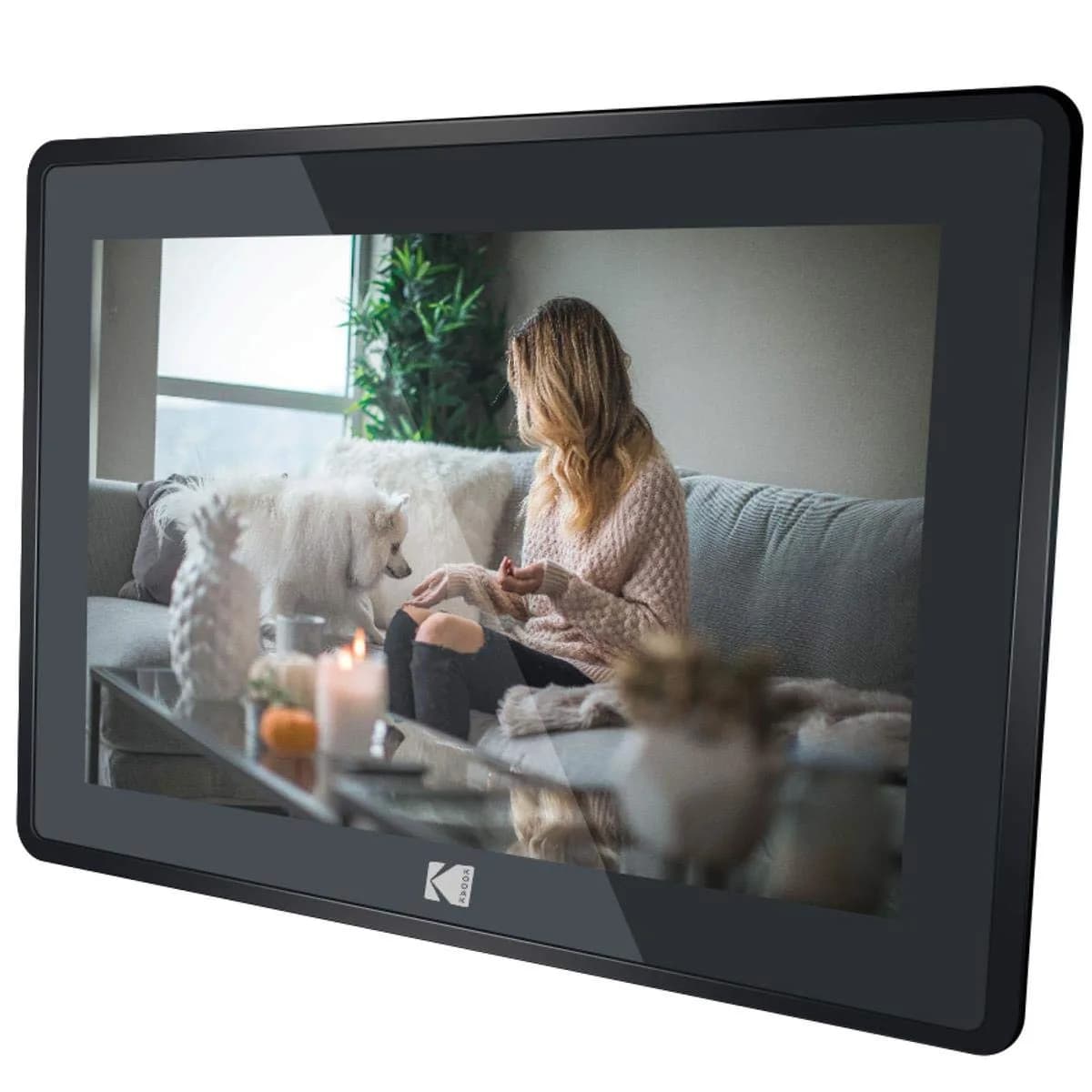 KODAK 10-Inch Touch Screen Digital Picture Frame | Wi-Fi Enabled with 16GB Internal Memory, HD Display & Multi-Function Support — black