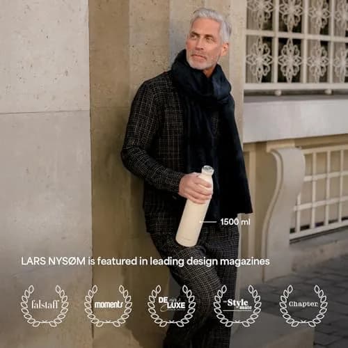 LARS NYSØM Stainless Steel Insulated Water Bottle 34oz | Vacuum & Leakproof Design for Active Use thumbnail 5