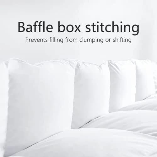 TEXARTIST White Queen Comforter | All Season Down Alternative Duvet Insert (90x90in) thumbnail 3