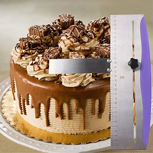 LVOERTUIG 12 Inch Adjustable Cake Scraper | Stainless Steel Cake Smoother with Scale, PP Handle thumbnail 8
