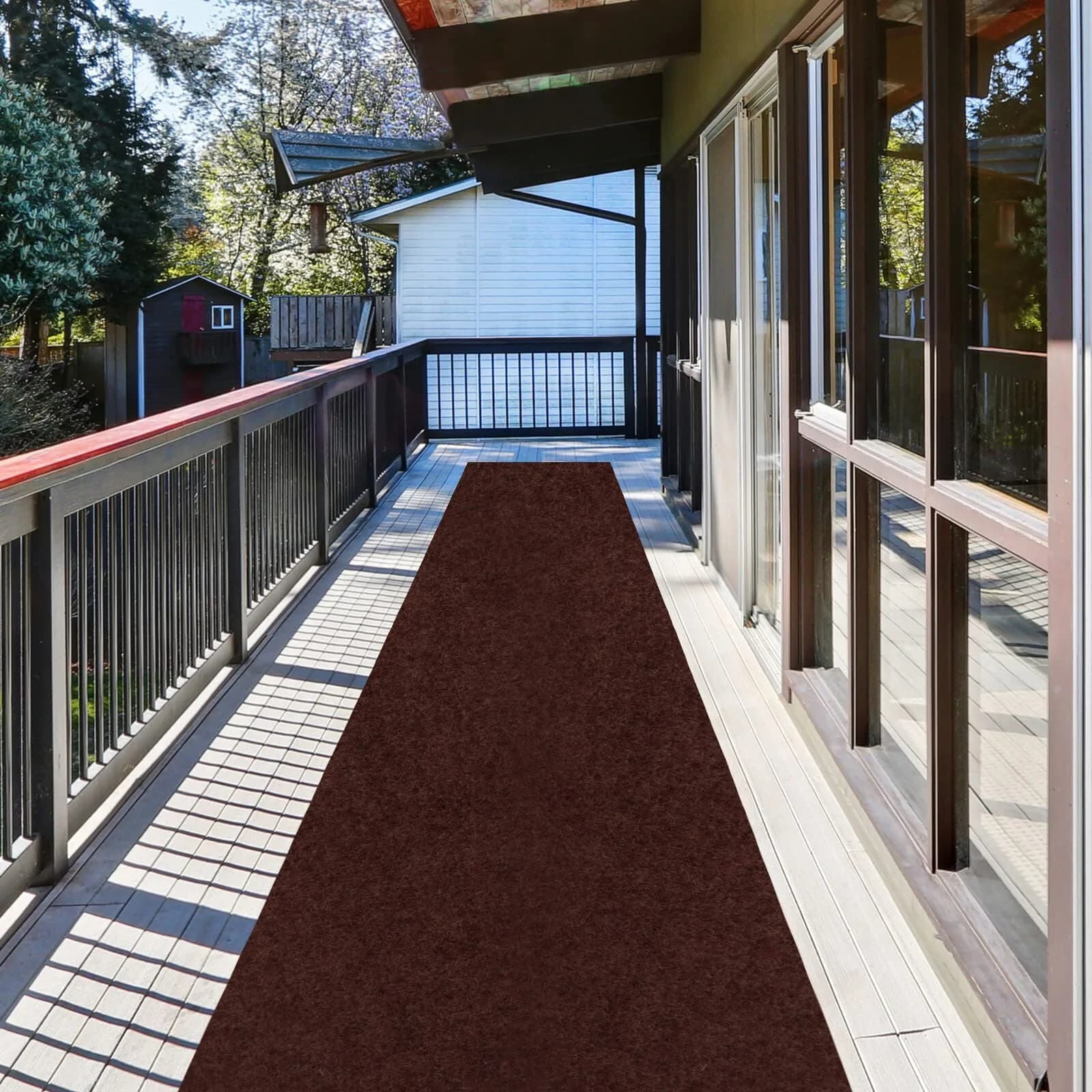 ZGR HOME&GARDEN Chocolate Brown Runner Rug 61cm (2 ft) x 183cm (6 ft) | Non-Slip Rubber Backing for Hallways & Kitchens — Chocolate Brown