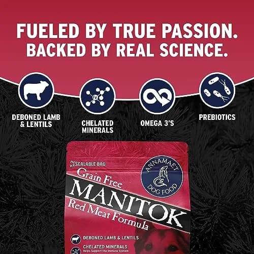 Annamaet Grain-Free Manitok Red Meat Formula Dry Dog Food, 25-lb Bag | Fresh Lamb, Grain-Free & Potato-Free thumbnail 3