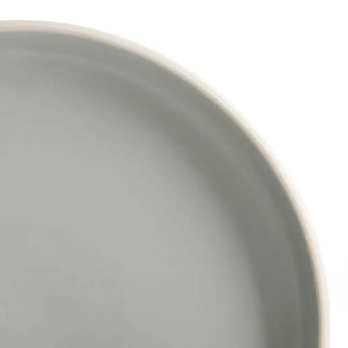 Gibson Home Zuma 16 Piece Dinnerware Set | Service for 4, Matte Stoneware, Light Grey thumbnail 4