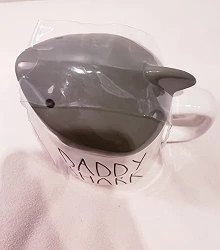 Rae Dunn DADDY SHARK Mug - ceramic - 16oz | Shark Theme Gift for Adults thumbnail 2