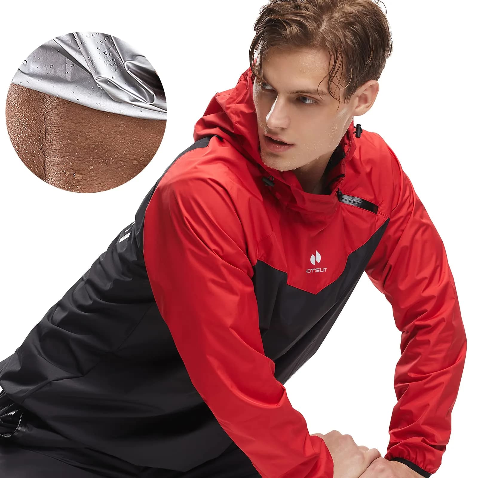 HOTSUIT Red Sauna Jacket for Men & Women - Sweat 5x More, Size Small - view 2