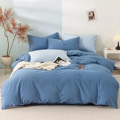Luxlovery Lake Blue Comforter Set Queen | Soft Lightweight Bedding for Adults & Teens thumbnail 1