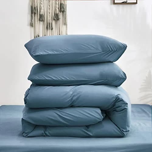 Luxlovery Lake Blue Comforter Set Queen | Soft Lightweight Bedding for Adults & Teens thumbnail 5