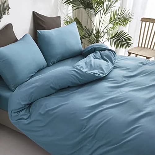 Luxlovery Lake Blue Comforter Set Queen | Soft Lightweight Bedding for Adults & Teens thumbnail 3