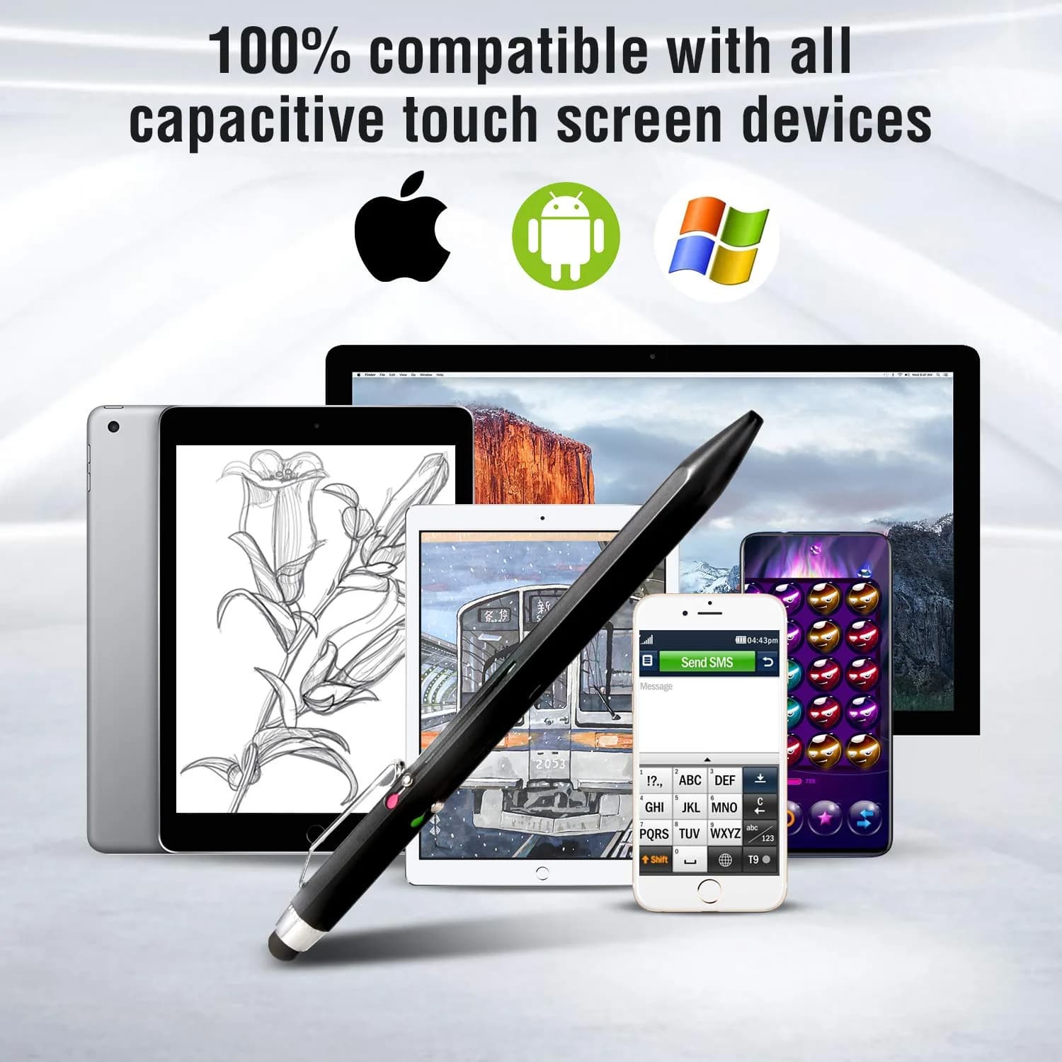SMTTW 5-in-1 Stylus Pen & Multicolor Ballpoint Pen with Metal Gift Box | Smooth Ink Flow - view 4