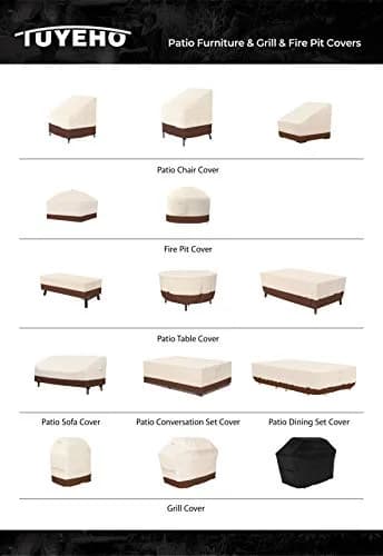 Tuyeho Heavy Duty 900D Outdoor Patio Furniture Set Cover 335cm x 213cm x 71cm | Waterproof & Windproof for All-Weather Protection thumbnail 9