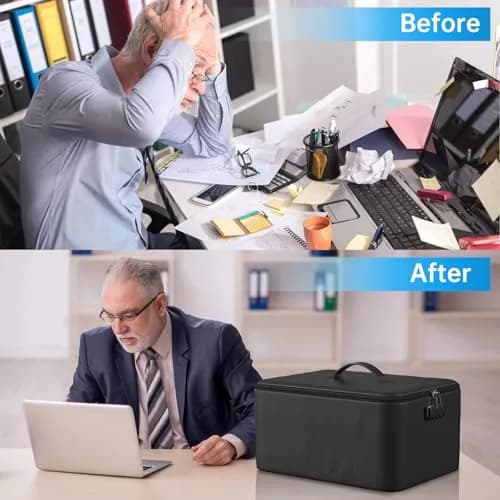 ENGPOW Fireproof Document Organizer Bag 36.8cm x 27.9cm x 20.3cm | Protects Valuables in Fire & Flood thumbnail 9