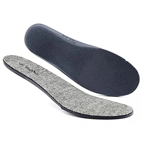 TIESTRA Merino Wool Insoles for Women Fur Comfort Warm Shoes Inserts Grey Eu38/Us7 | Natural Warmth & Breathability thumbnail 1