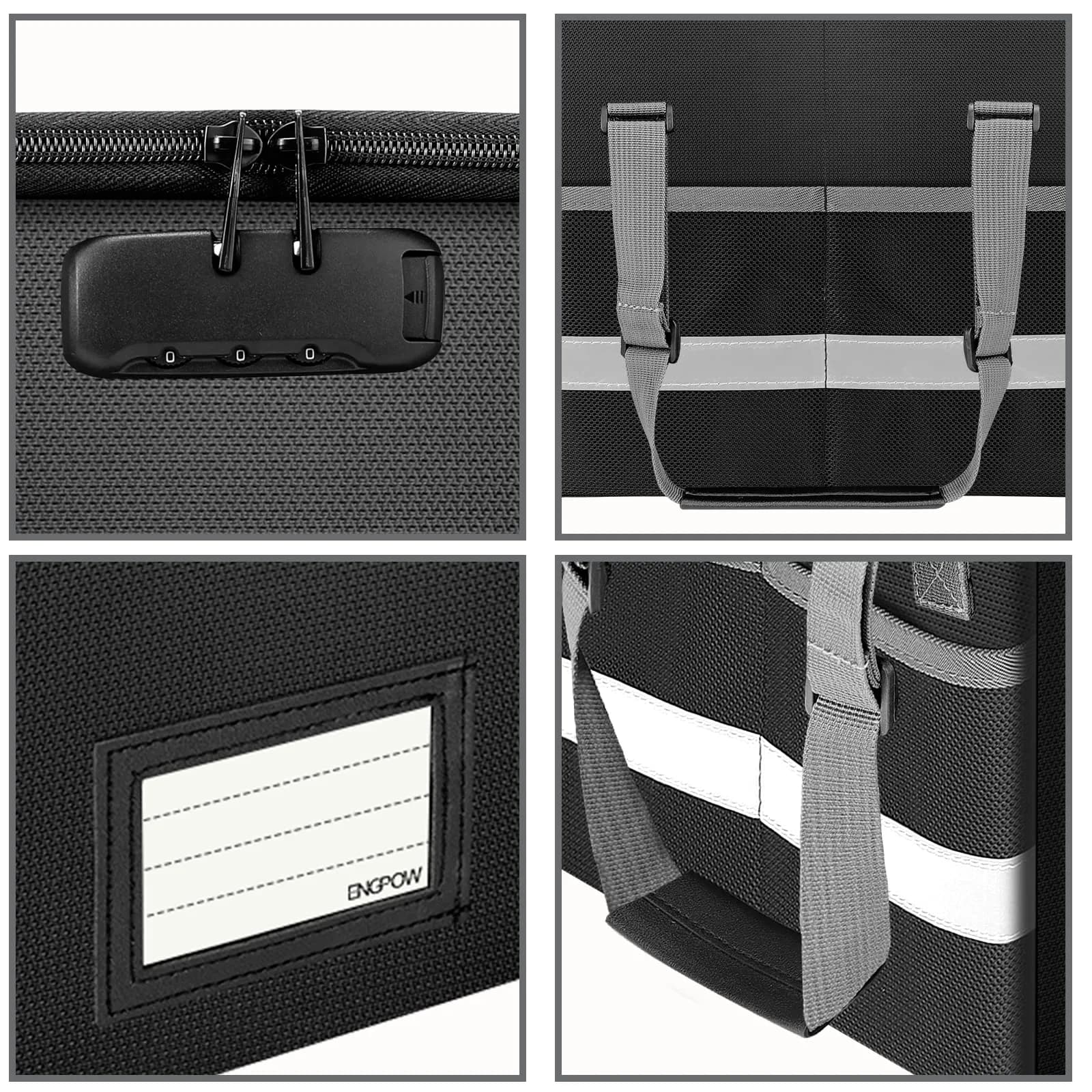 ENGPOW Fireproof Document Box with Lock, Collapsible File Organizer 33L (1.17 cu ft) | Secure Home Office Safe - view 9