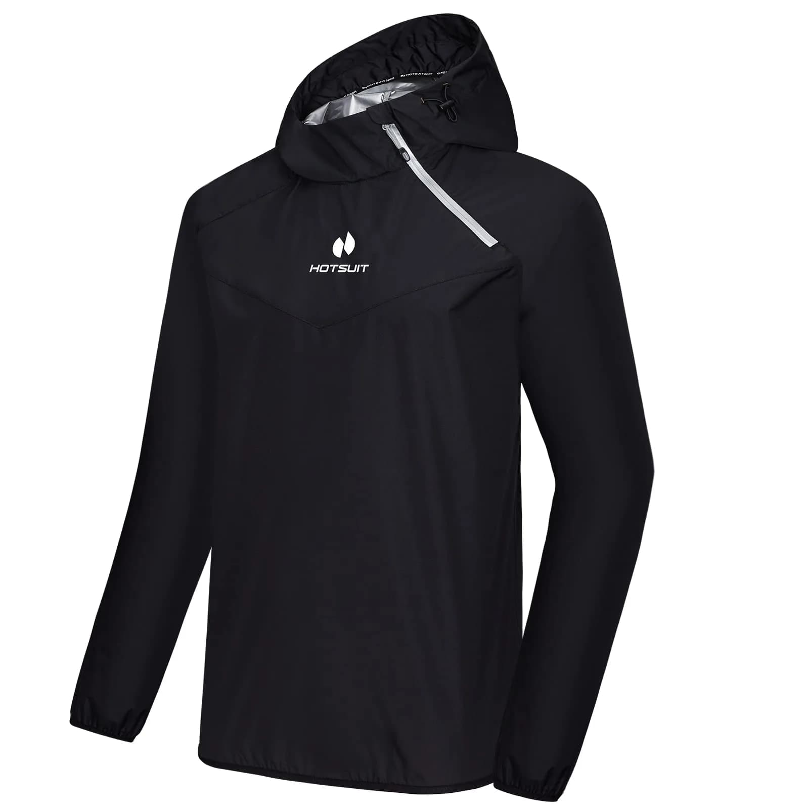 HOTSUIT Men's Black Sauna Jacket for Weight Loss - Small Size | Sweat 5x More - main product image