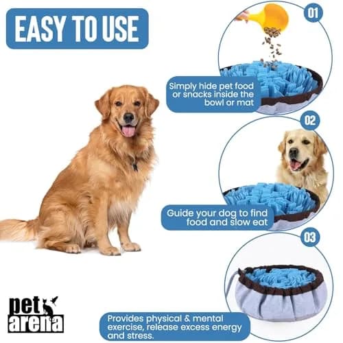 PET ARENA Adjustable Snuffle Mat for Dogs 1 Count (Pack of 1) | Puzzle Feeder Toy for Mental Stimulation thumbnail 2