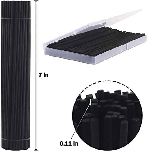 PLYXQ Black Fiber Reed Diffuser Sticks 18cm (7 Inch) - 100 Count | Natural Scent Diffusion thumbnail 2
